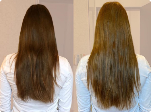 hair before and after